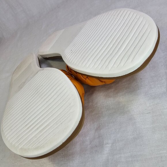 Paislee Braided Vegan Leather Orange Slip On Open Toe Slide Sandals Slippers 8 - Picture 4 of 7